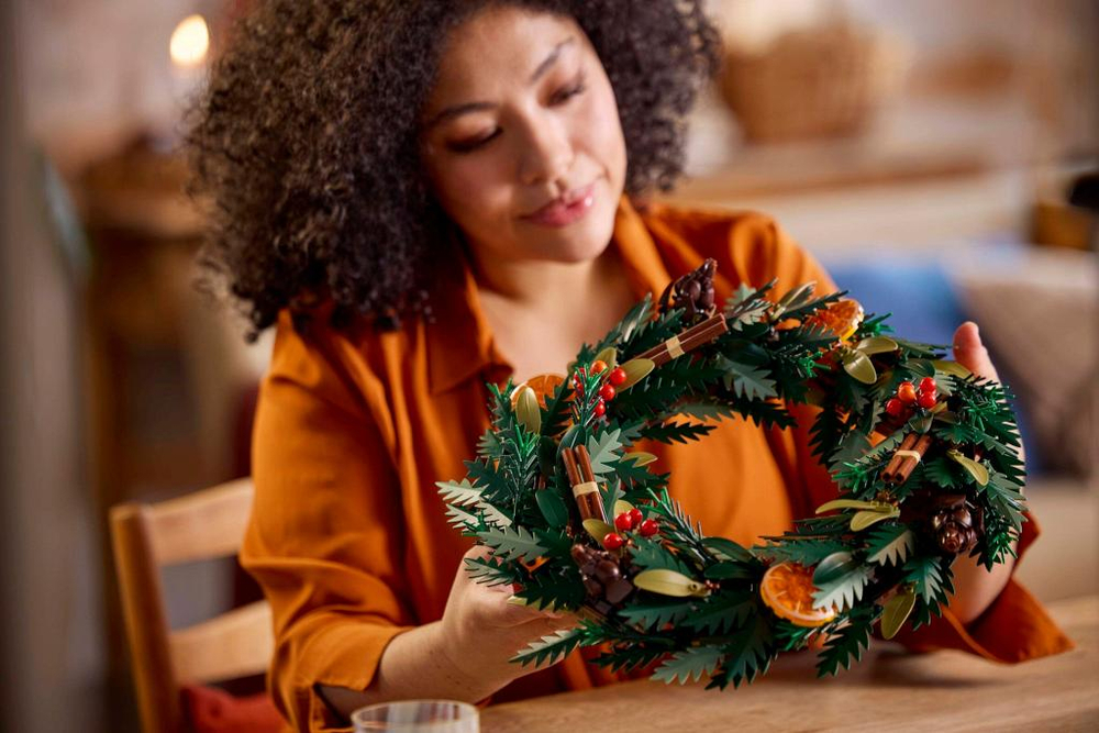 Конструктор Лего Айконс Рождественский венок Botanical Collection | LEGO Icons Wreath 1194 деталей (18+) 10340_УЦЕНКА