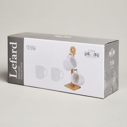 НАБОР КРУЖЕК LEFARD "MEADOW" 4 ШТ. 380 МЛ НА ДЕР. ПОДСТАВКЕ