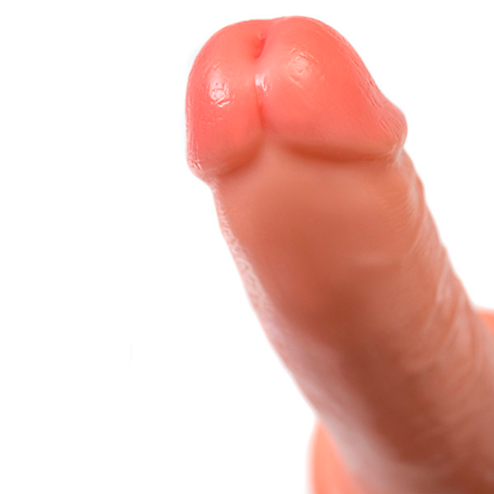 Фаллоимитатор с изогнутой головкой 20см на присоске ToyFa RealStick Caliber 983015