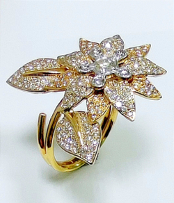 Кольцо из золота 750 пробы с бриллиантами