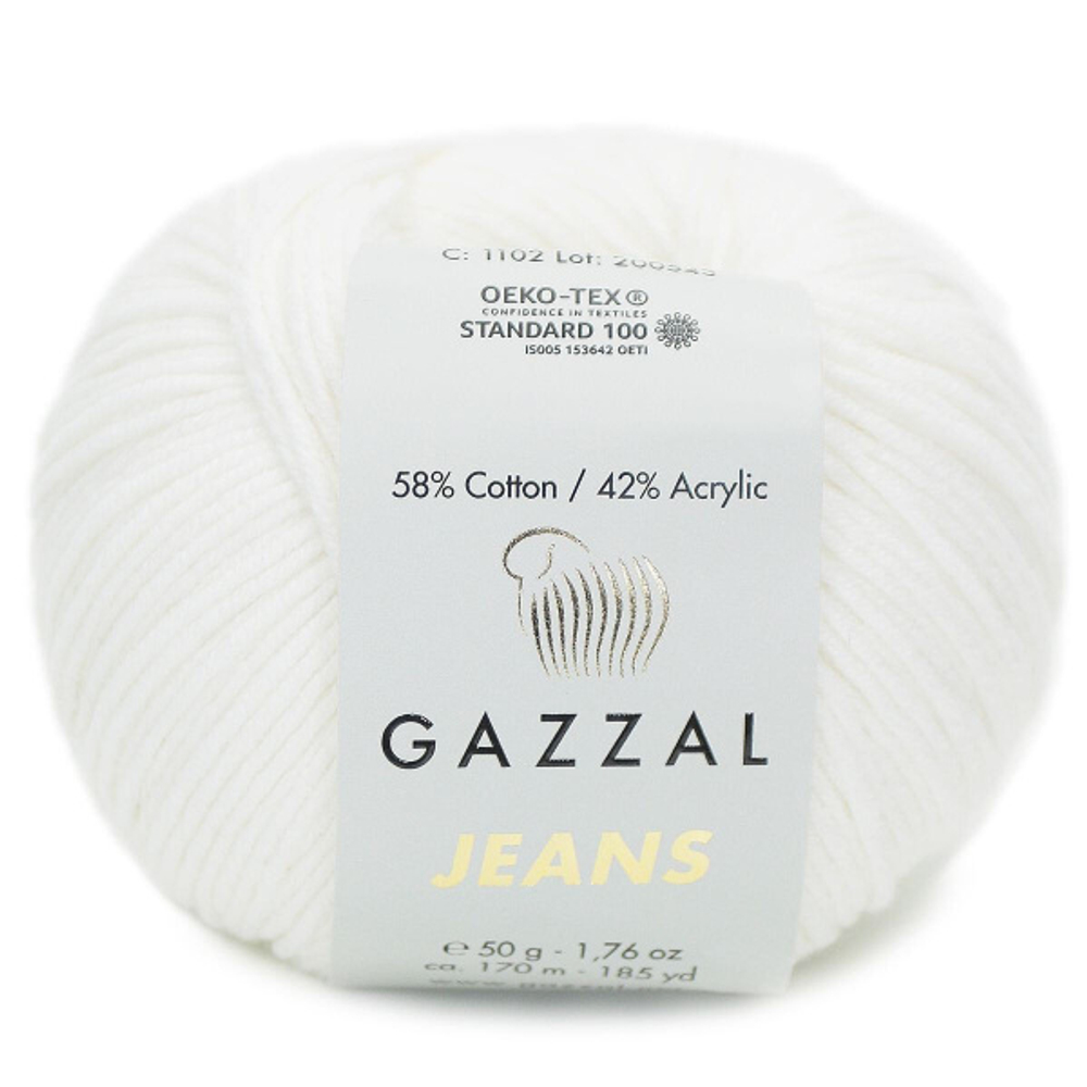 Пряжа GAZZAL Jeans 50 гр. 170 м цвет 1101