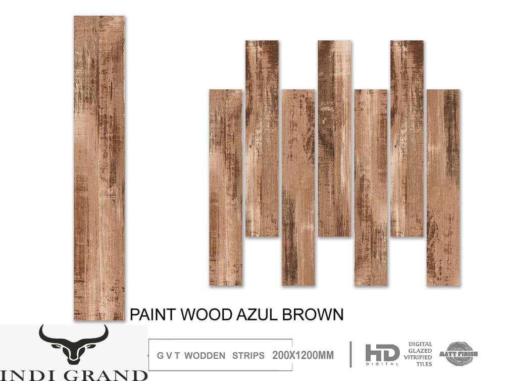 Керамогранит 20x120 cm pant wood azul brown