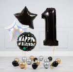 FM Шар 40" / 102 см "Цифра 1" Черный (БГ-60)