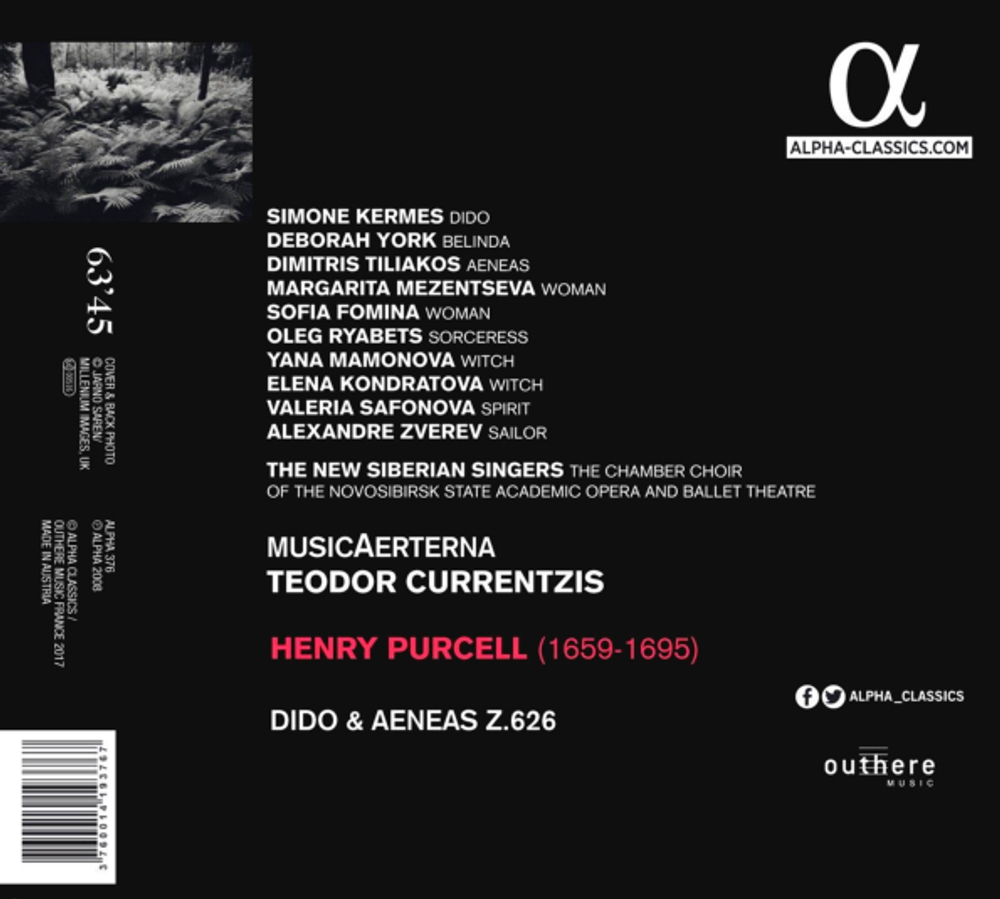 Teodor Currentzis / Henry Purcell: Didon & Aeneas (CD)