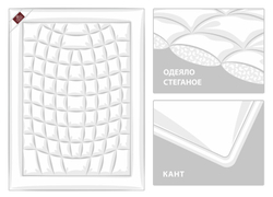 Элитное одеяло стеганое лёгкое 150х200 German Grass Bamboo