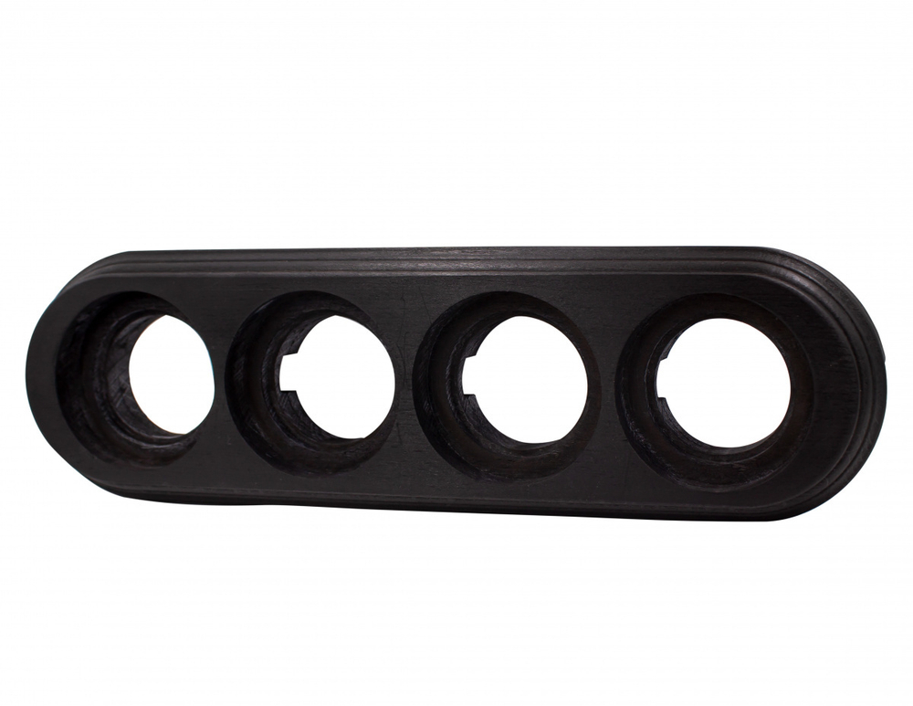 Рамка 4 постовая, накладной монтаж, цвет Угольно-черный BF1-640-119