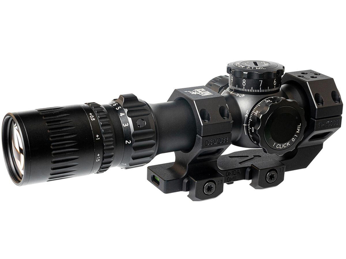 Прицел March-F 1-10x24 Shorty DR-TR1FB FFP+SFP 30мм, с кронштейном (D10SV24FDIML_P DR-TR1FB)