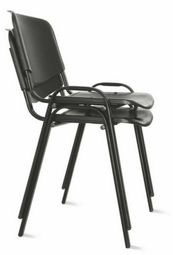 Стул для посетителей ИЗО черный каркас, пластик