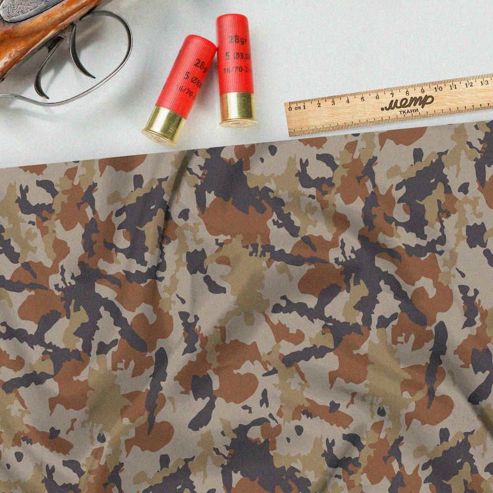 Ткань шелк Армани корчневый хаки