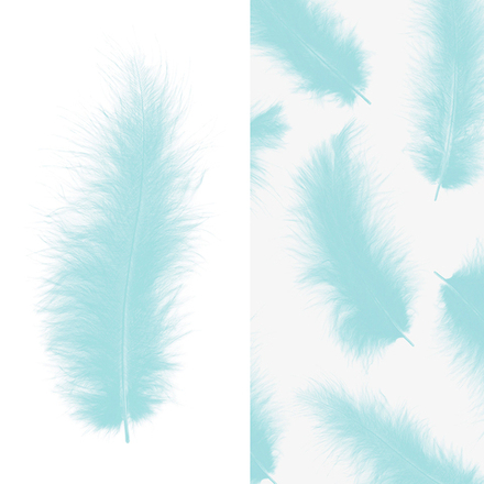 Перья бирюзовый 30 шт