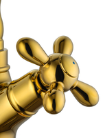 Смеситель для раковины WONZON & WOGHAND RETRO, Глянцевое золото (WW-88139020-PG)