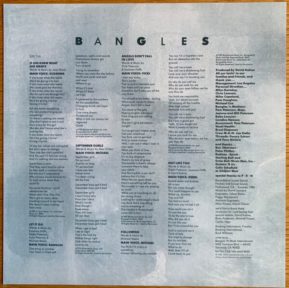 LP: Bangles — «Different Light» (1985/2022) [Pink & Purple Marbled Vinyl]