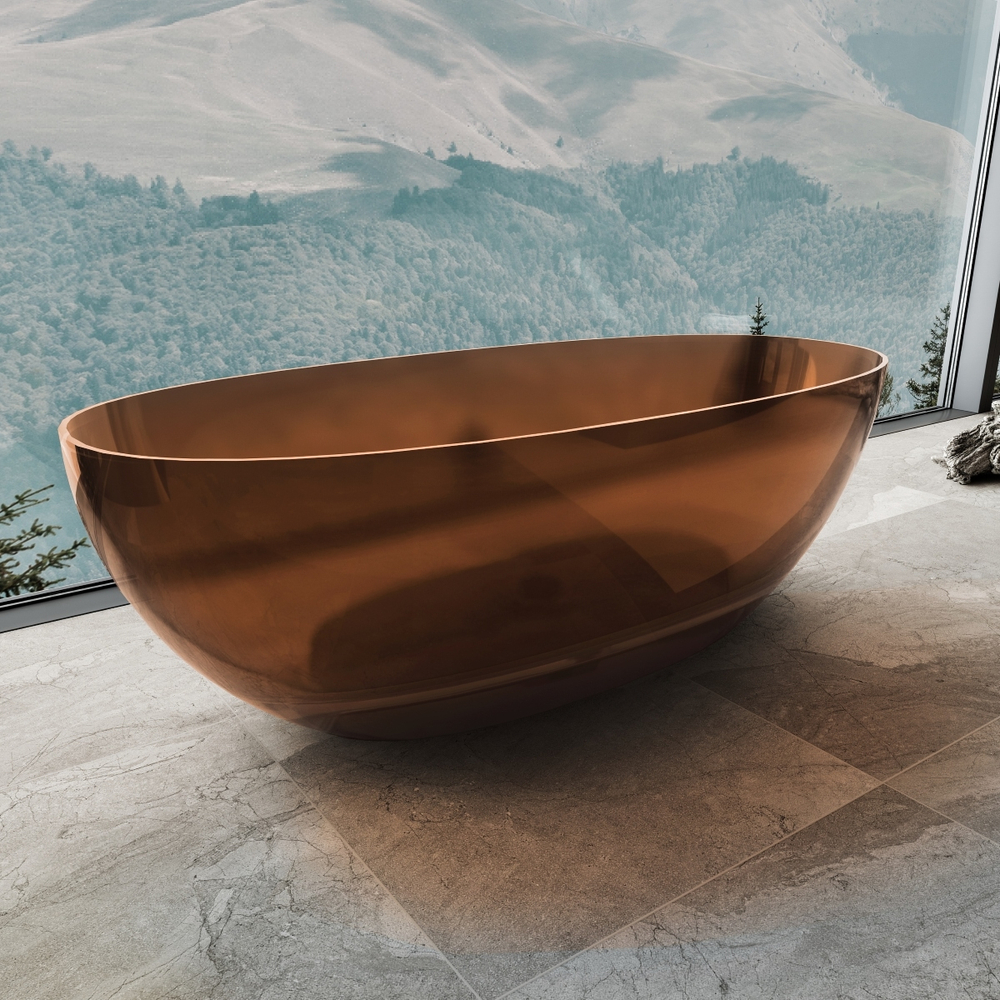 Ванна прозрачная Vincea VBT-6T01BR, 1700*750*550, цвет янтарь