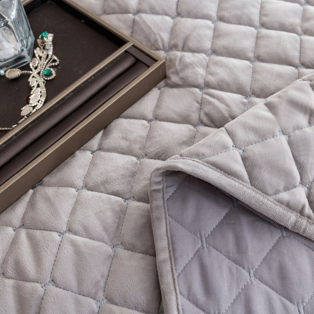 Велюровое покрывало ромб OVF009