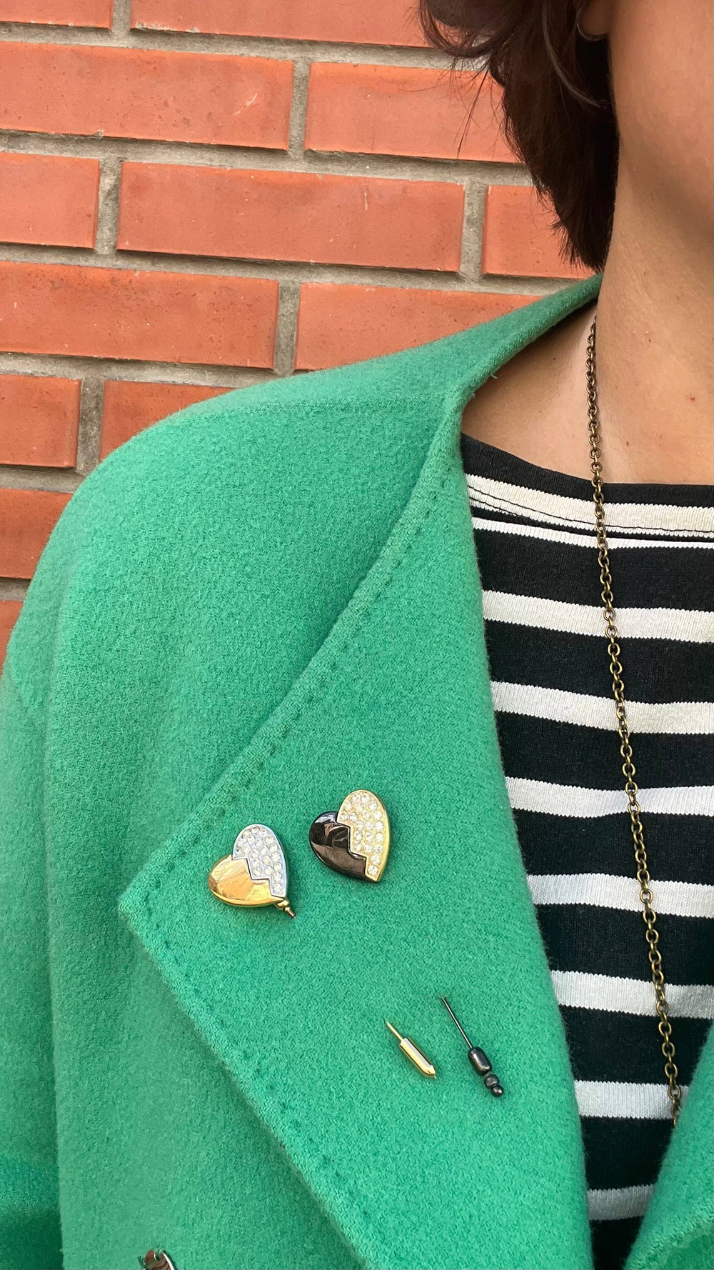 Брошь булавка Сердце Yves Saint Laurent