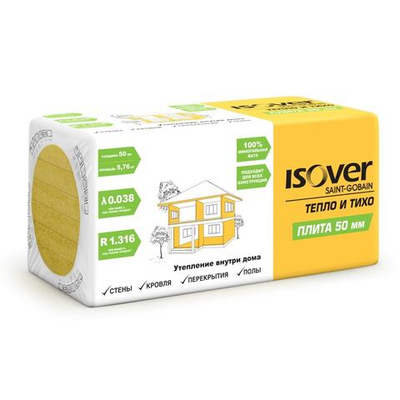 Изовер Теплый Дом Плита 100 мм