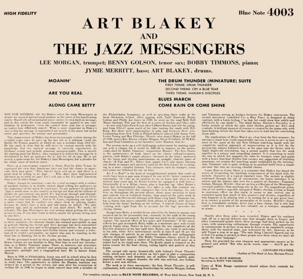 Art Blakey & The Jazz Messengers / Moanin' (LP)