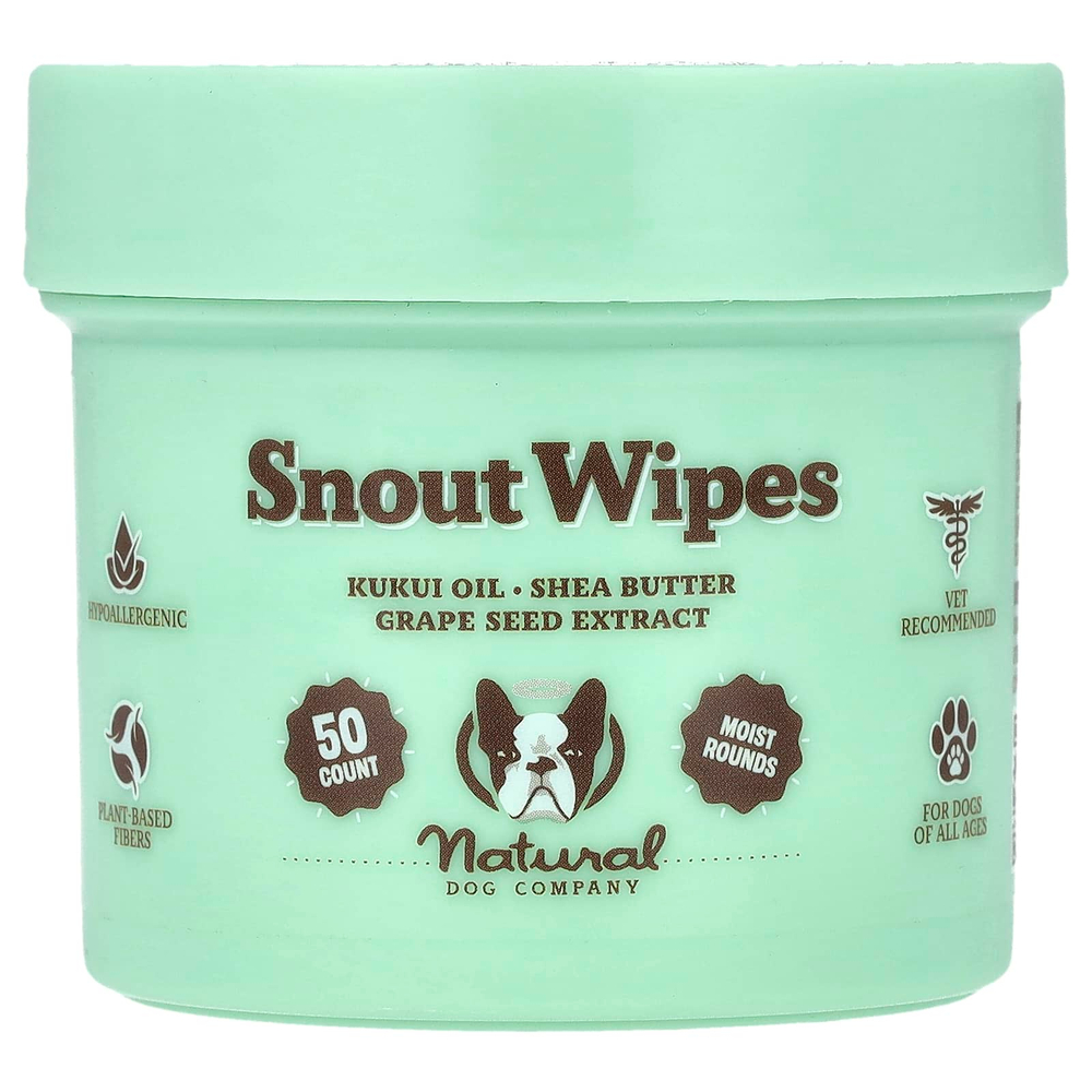 Natural Dog Company, Салфетки Snout, 50 шт.