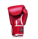 Перчатки боксерские LEADERS THAI 2 RD/WH ( кожа, красный/белый)
