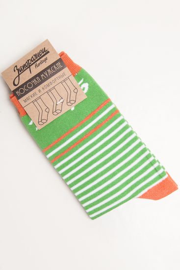 Носки ЗАПОРОЖЕЦ Добро (Зеленый (Зеленый/Белый)