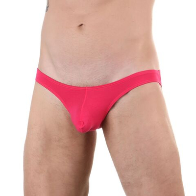 Сексуальные низкие трусы-слипы из хлопкового полотна (Размер: M) (Цвет: красный)