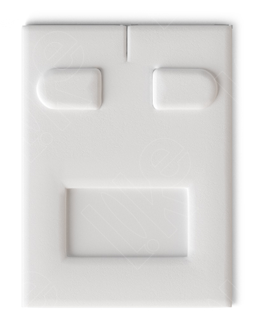 Вкладыш 08/наклонный/для серег/2 язычка/окошко для бирки/прорезь для нитки