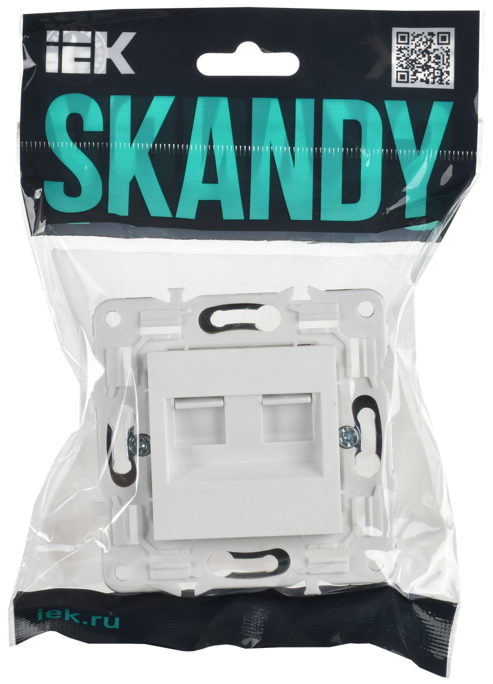 SKANDY Розетка компьютерная двойная RJ45 кат.6 SK-K04W арктический белый IEK