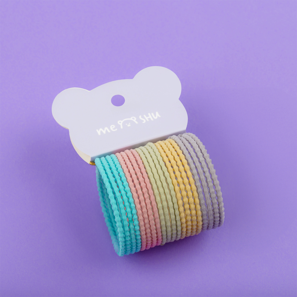 Резинки для волос MESHU, пастельные ассорти, 20шт., диаметр 4,5см, европодвес MS_60580