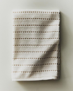 ZARA HOME МАХРОВОЕ КУХОННОЕ ПОЛОТЕНЦЕ, ЭКРЮ