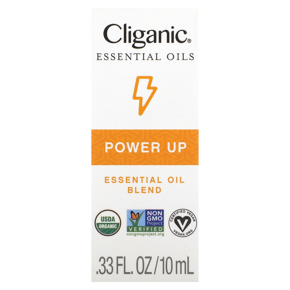 Cliganic, Смесь эфирных масел, Power Up, 10 мл (0,33 жидк. унц.)