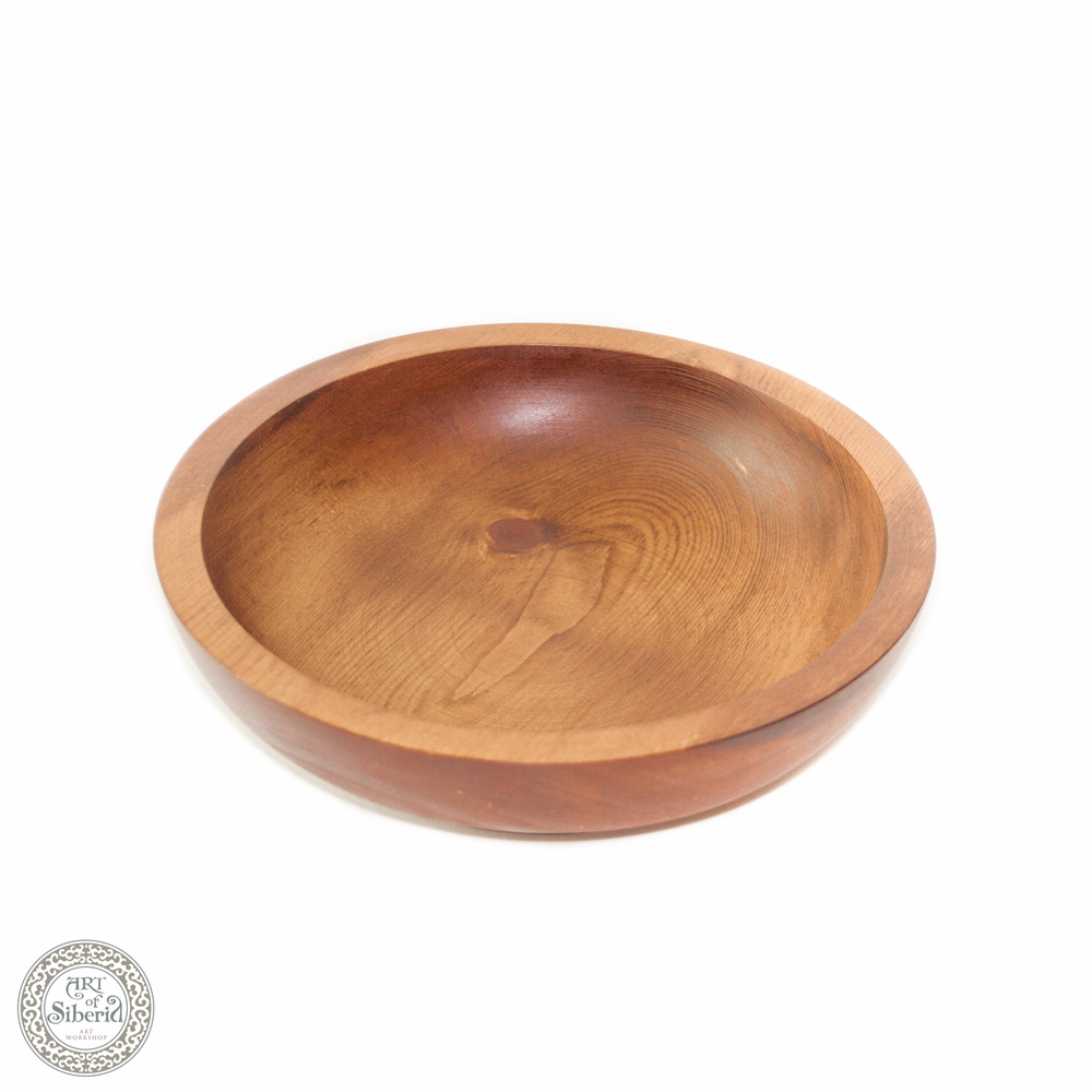 Деревянная тарелка Art of Siberia из сибирского кедра, 22 см. T41
