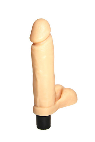 Фаллоимитатор с вибрацией 18,5 см (Цвет: телесный)