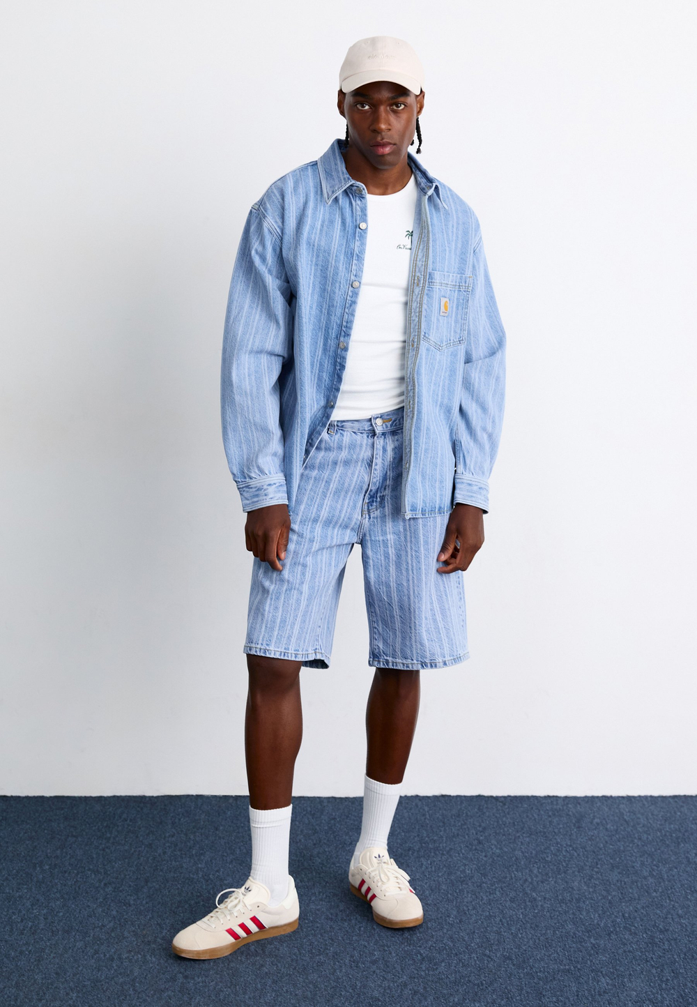 Carhartt WIP RYLAN - Джинсовые шорты - Белый
