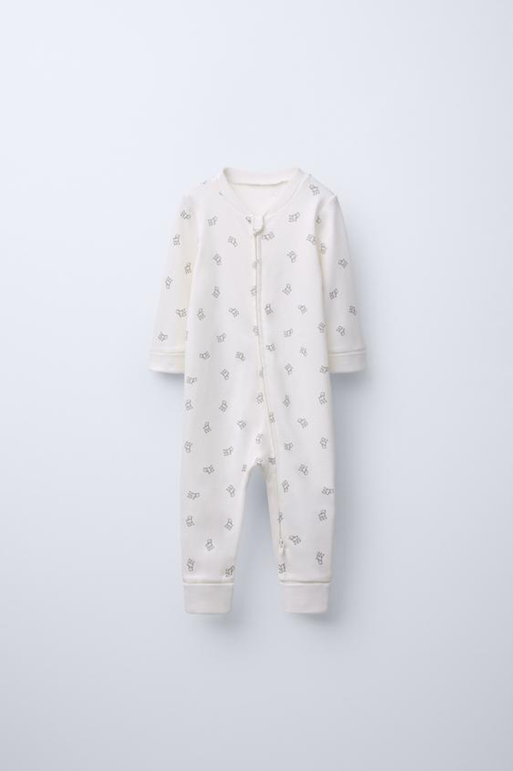 ZARA КОМБИНЕЗОН С ПРИНТОМ «ШНУРОК», ЭКРЮ