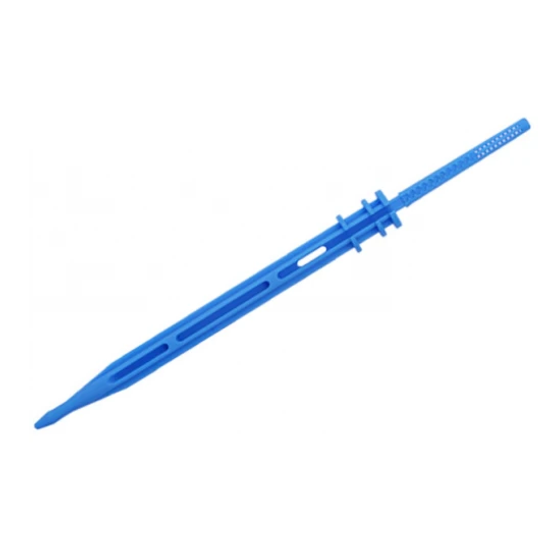 Капельница синяя прямая с лабиринтом для трубки 3/5мм (2101)