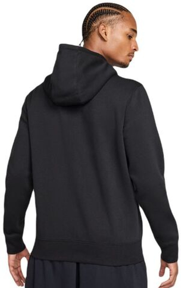 Мужская теннисная кофта Nike Club Full-Zip Fleece - черный/черный/белый