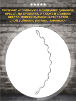 Пружины для дивана змейка 460 мм, 10 шт