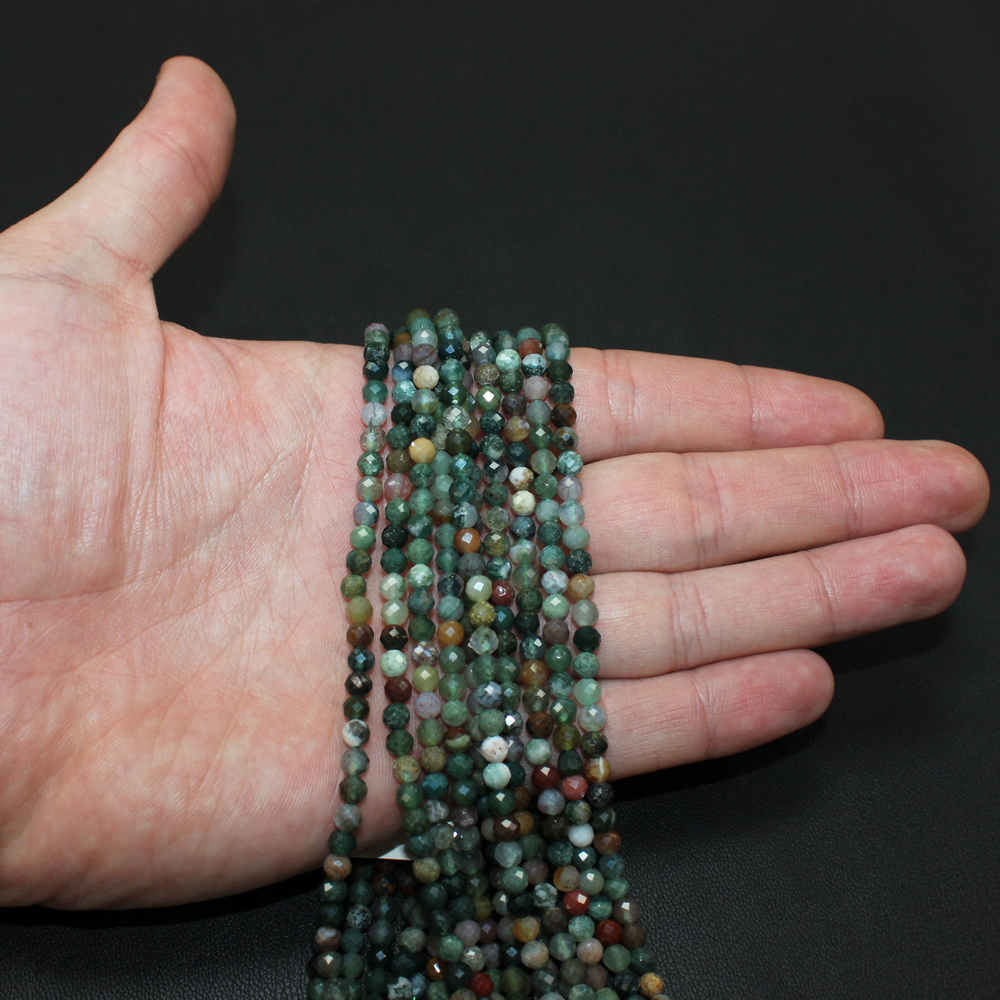 Агат индийский ювелирная огранка 3мм 4мм 5мм