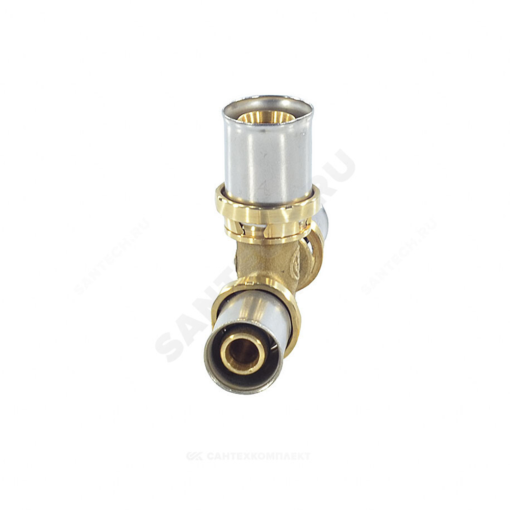 Тройник переходной для МП/PE-X труб латунь пресс Дн 32х16х32 RM151 Giacomini RM151Y090