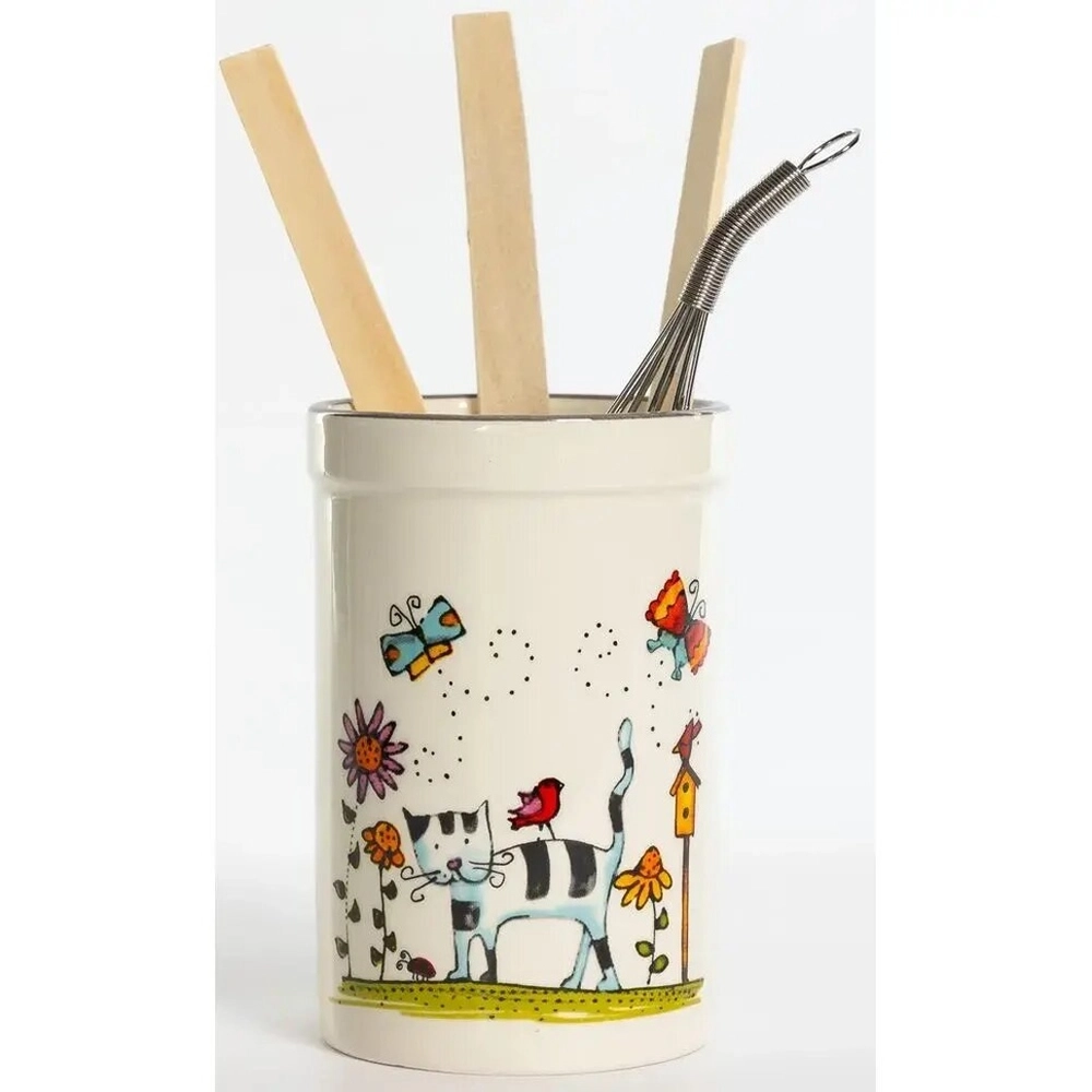 Набор кухонных принадлежностейподставка 85х220мм + дерев.ложка, вилка, лопатка + м