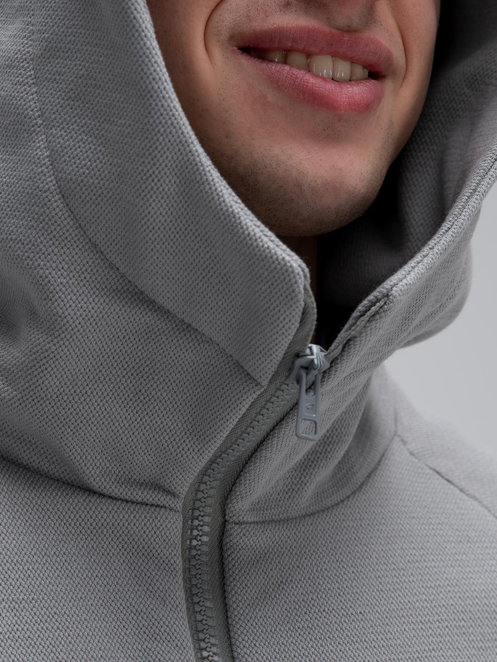 Костюм мужской спортивный на молнии (с начесом). Грей