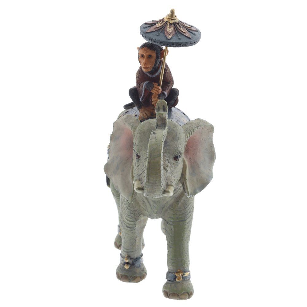 GAEM Фигурка декоративная "Обезьяна на слоне", L19 W7 H19,5 см