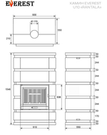 Камин EVEREST U10 «RANTALA» Н-1546 Талькохлорит / Пироксенит