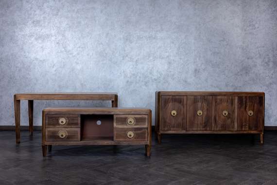 Тумба под ТВ Tepid из массива манго, 140х60 см