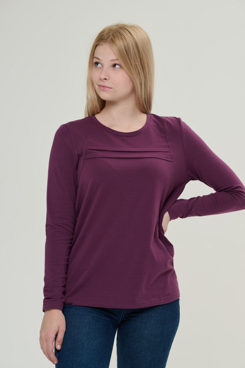 Лонгслив женский фиолетовый