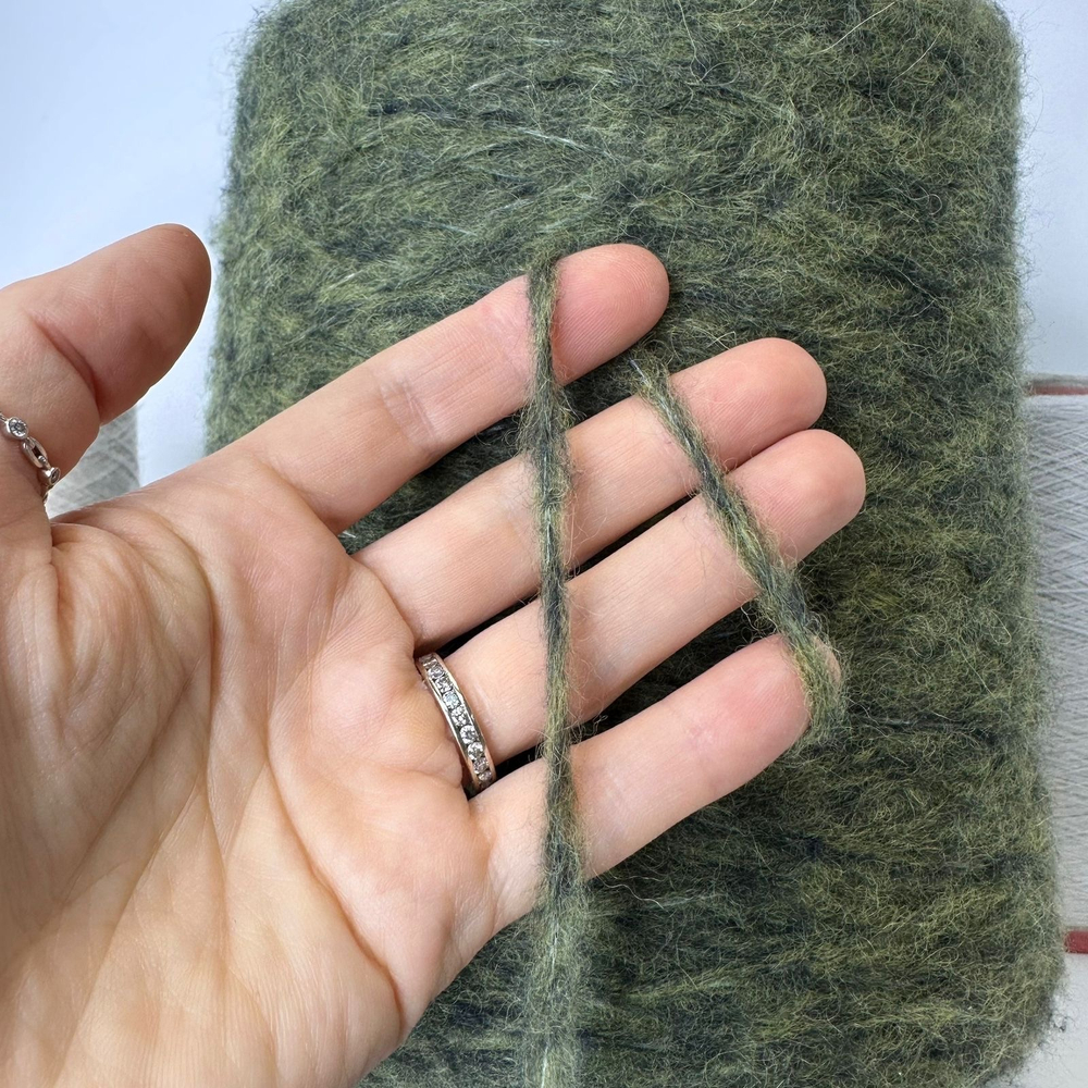 COLIE - Filitaly; 58% baby альпака, 21% хлопок, 21% п/а; 260м/100гр; col. 3007, цвет: меланж оливковый хаки