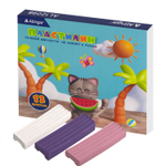 Пластилин Alingar, 12 цветов, "Котик", 180 гр., особо мягкий, без стека, картонная упаковка