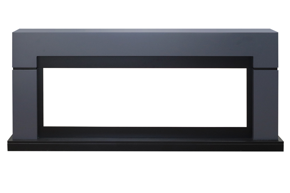 Каминокомплект Lindos Graphite Grey (линейный) с очагом Vision 60 LOG LED