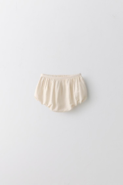 ZARA ТРУСЫ ИЗ ХЛОПКА И ЛЬНА - LIMITED EDITION, СВЕТЛО-БЕЖЕВЫЙ