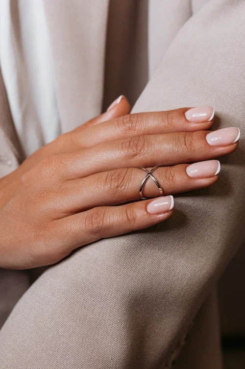 Кольцо фаланговое "Крест - накрест" (незамкнутое)